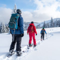 Balade en raquettes à neige le Jour de l'An au Lac Blanc dans les Vosges en Alsace