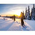Balade en raquettes à neige coucher du soleil au Lac Blanc