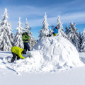 Balade en raquettes à neige au Markstein et construction Igloo